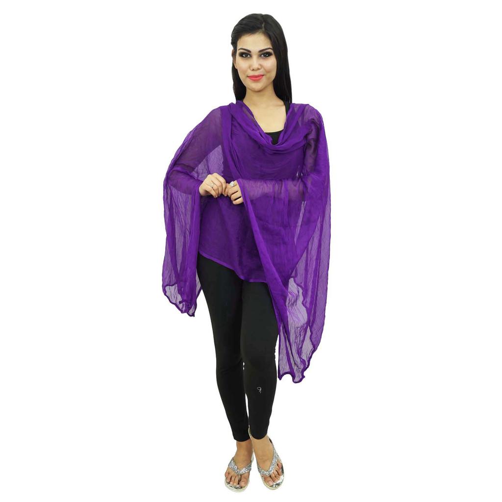 Шифоновая смесь Dupatta модные индийские этнические чунни женские шарфы на плечо
