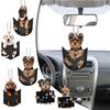 Креативная милая тканевая сумка щенок автомобиль зеркало заднего вида кулон рюкзак брелок аксессуары украшения для дома