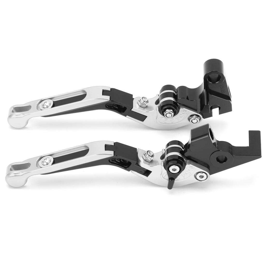 2pcs Motorcycle Brake Clutch Levers Adjustable CNC Aluminium Alloy Replacement for YAMAHA XJ6 DIVERSION 2009‑2015Silver