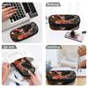 Pen Case 300D Polyester Multi Compartment Secure Zipper with Pen Slot Board Mesh Pocket and Large Storage Section for Students