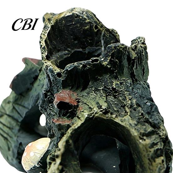 Resin Fish Cave Decaying Trunk Aquarium Hideout, Betta Shelter with Multiple Holes And Tank Caves, Decorative Log Hide for Shrimp Corydoras Hideout