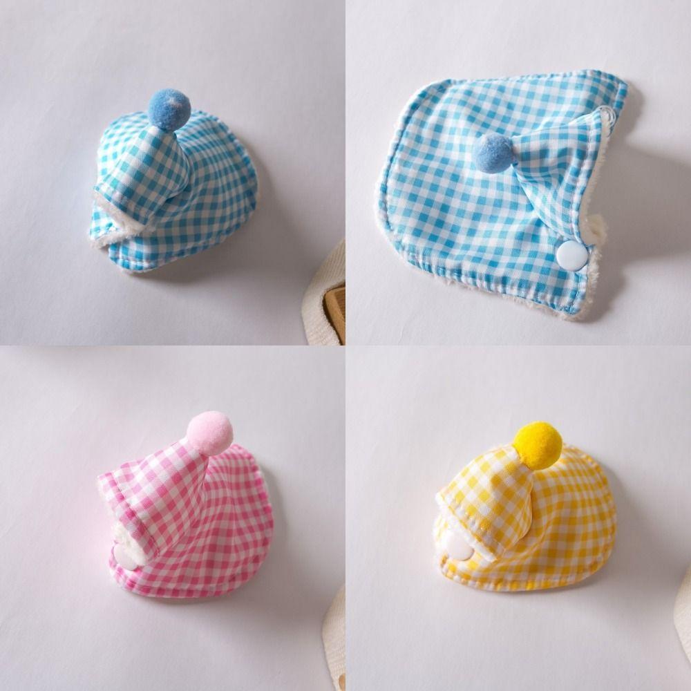 Winter Pet Parrot Cape Plaid Plush Cape Hat Kit New Parrot Clothes  Pet Accessories