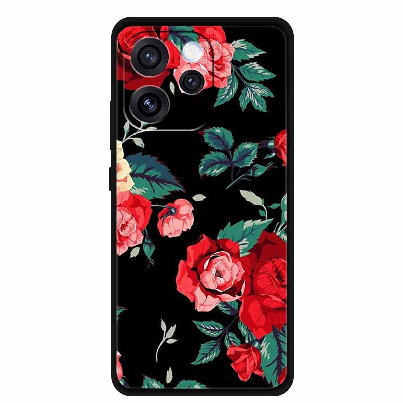 Чехол для телефона Oppo Reno15 Мягкий силиконовый чехол из ТПУ для OPPO PLW110 6,32" Черный чехол для Oppo Reno 15 5G Модный крутой корпус