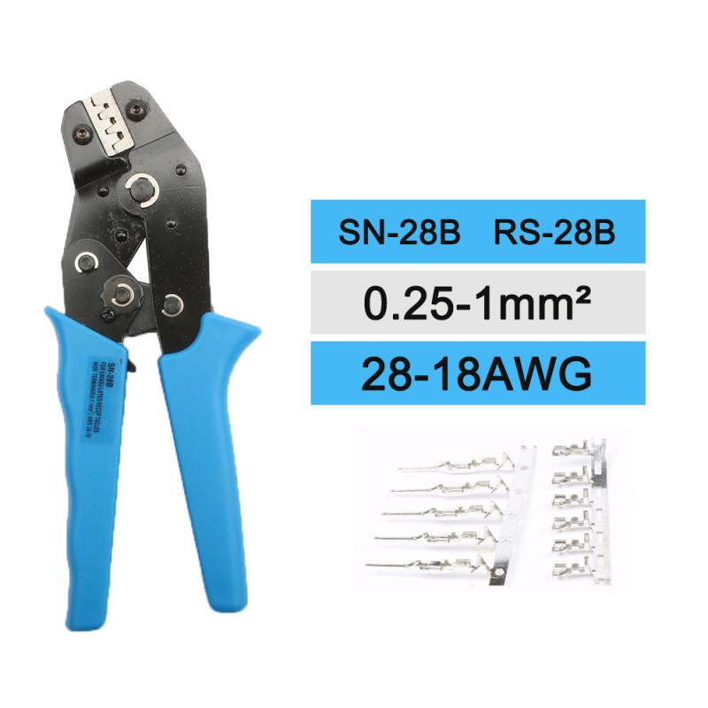 Клеммы Обжимные клещи и сменные матрицы Инструмент для обжима проводов Инструменты для обжима Храповый механизм 7 дюймов SN-28B