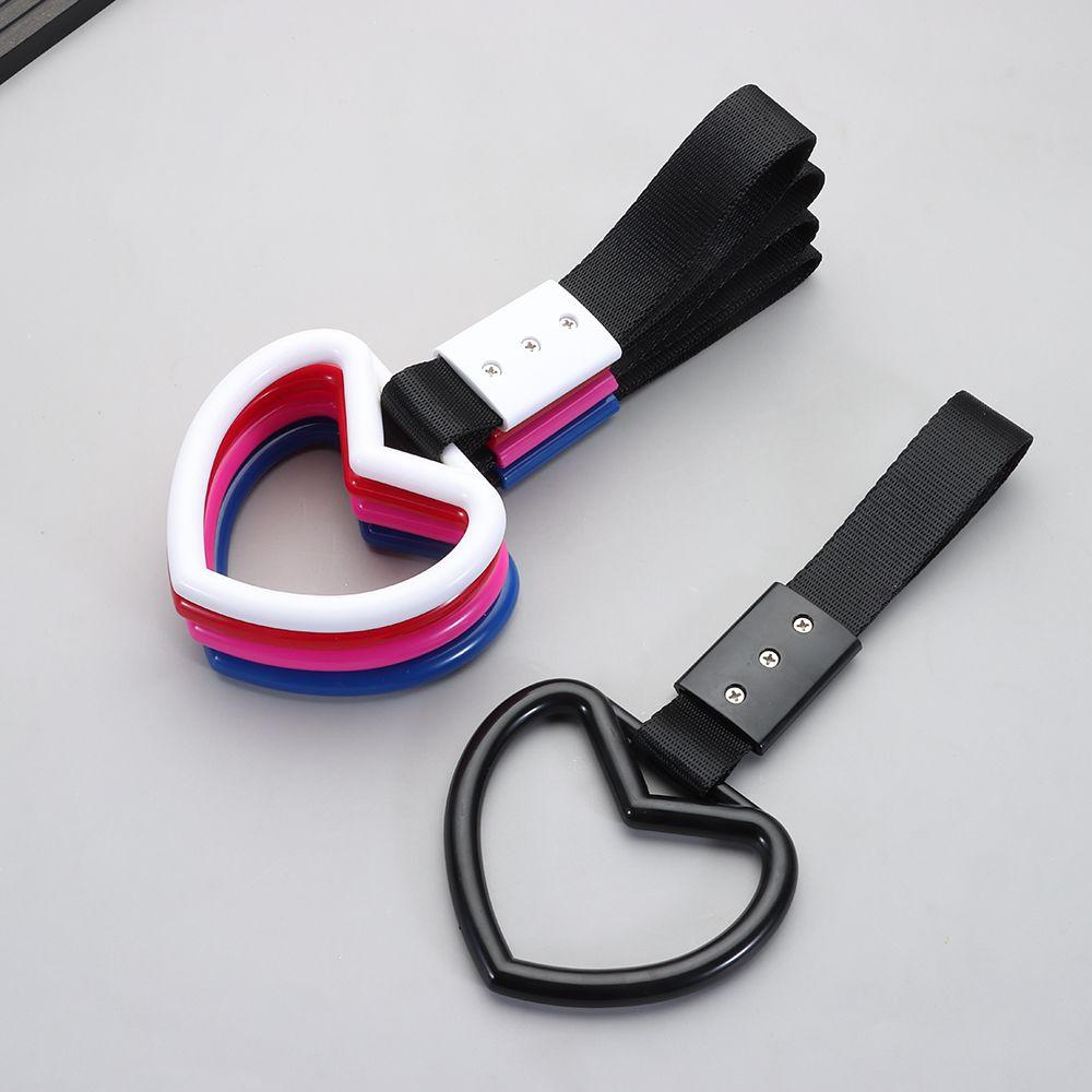 Drift Subway Bus Handle Charm Tow Ring Car Accessory Heart Shape Strap Handle Strap