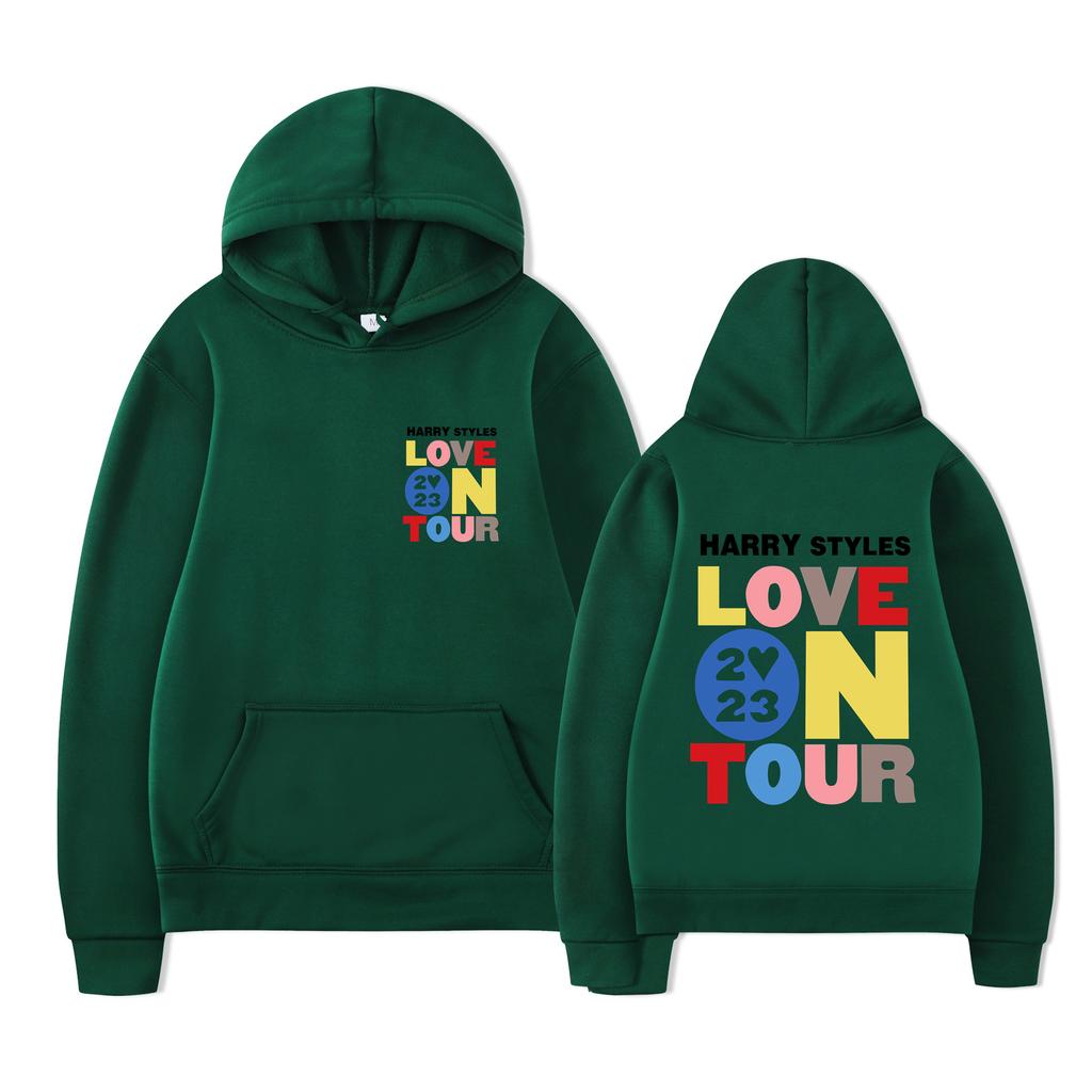 Love on Tour Print Fashion Sweatshirt Hip Hop Casual Tops Oversize Unisex Autumn Winter Fleece Streetwear Tops