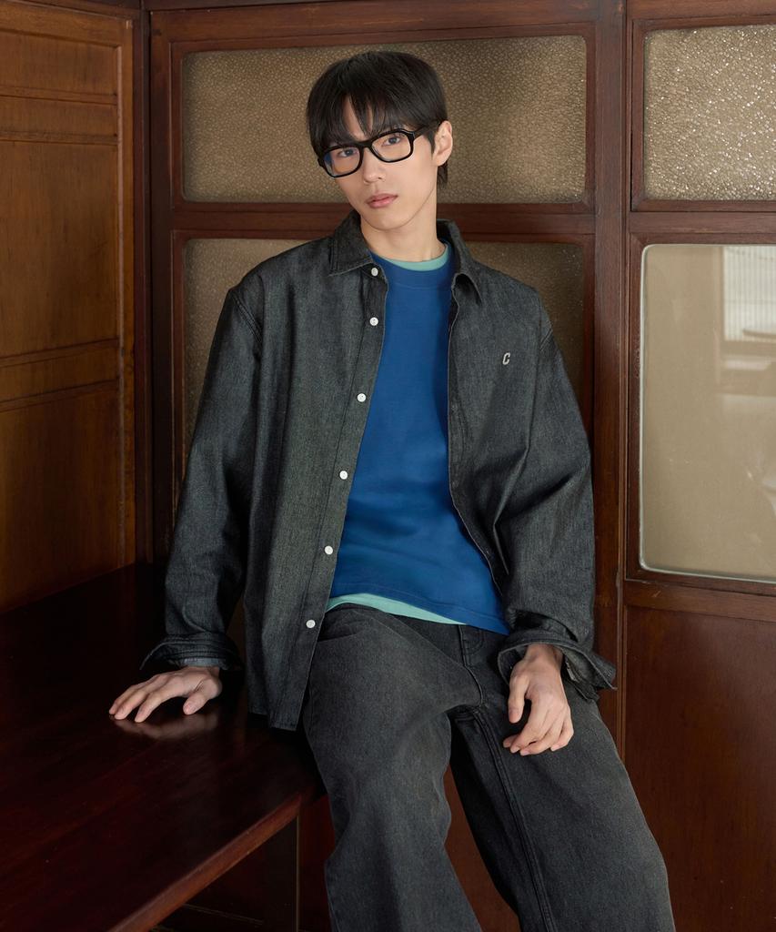 COVERNAT Cool Cotton C Logo T-Shirt Charcoal