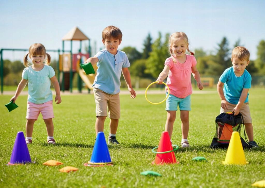 Movement Game Cones Hoops Beans Training Set 30 Pieces For Children
