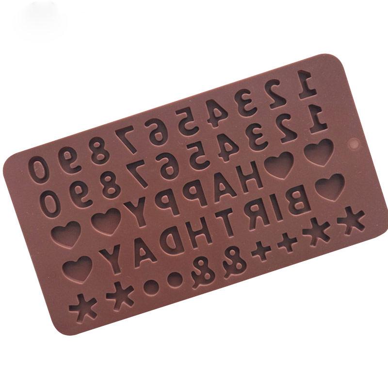 1 шт. силиконовая форма в виде буквы или цифры, форма для шоколада, инструменты для выпечки, украшения торта ARI