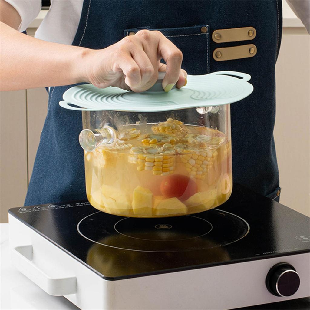 Universal Silicone Fresh-keeping Cover Anti Overflow Sealed Pot Cover Reusable Anti Splatter Pan Lid Kitchen Tableware Accessories