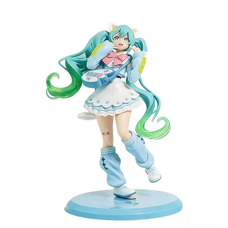 19 см В наличии Taito Fancy Ver Хацунэ Мику Модная фигурка Аниме фигурка Модель Коллекционная фигурка Игрушки для детей