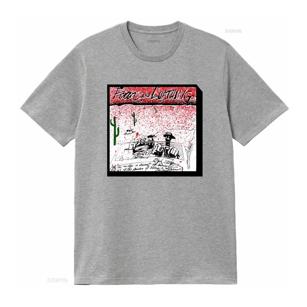 Retro 80s 90s Fear and Loathing Ralph Steadman Vintage Art T Shirt vintage Washed streetwear Top For Everyday Wear Comfortable
