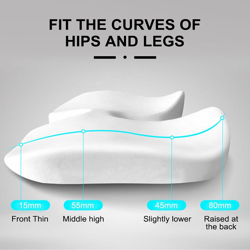 SEAMETAL Подушка на автомобильное сиденье из пены с эффектом памяти Облегчение боли Подушка для автокресла Идеально подходит для дома и офиса