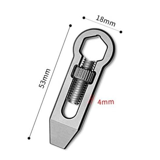 Small pry bar keychain multi-tool pocket Titanium alloy wrench multifunctional tool pendant driver