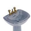 1:12 Dollhouse Miniature Blue Porcelain Bathroom Set Toilet Basin Bathtub