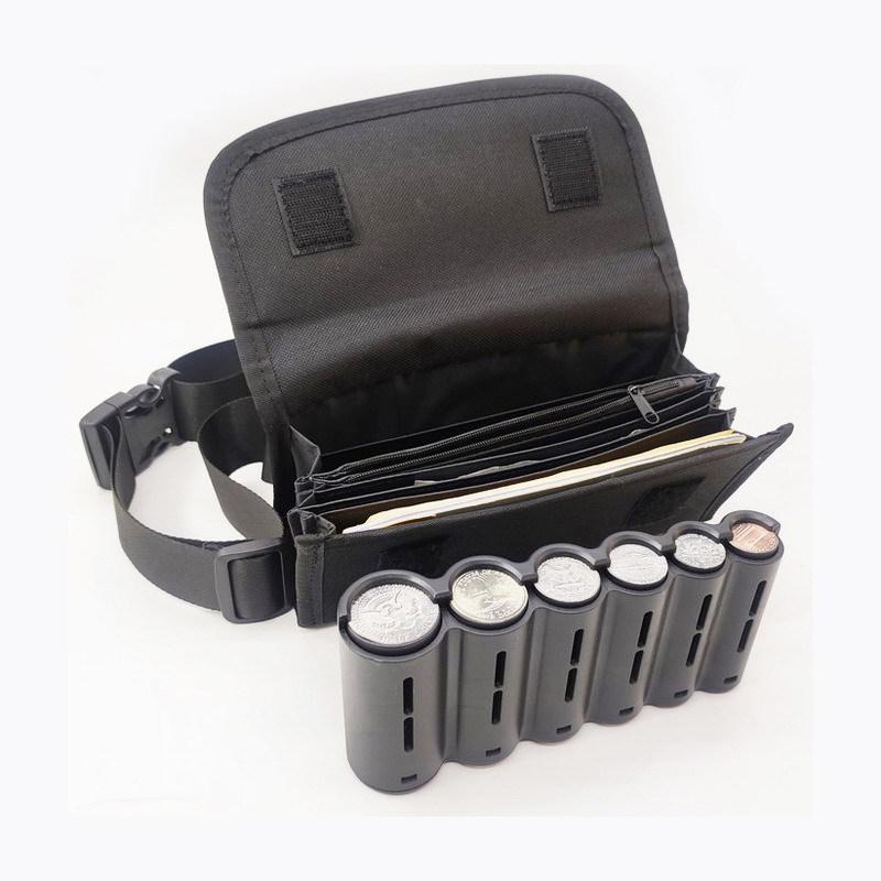 USD Coin Tube 600D Oxford Cloth Fanny Pack – Wallet Storage & Change Bag