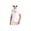 Letter Pattern Printed Crew Neck Short Sleeve T-Shirt Men Tops White J30J325190-YAF