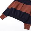 European and American style, new women's clothing, foreign style, long-sleeved striped POLO knitted sweater 5536216