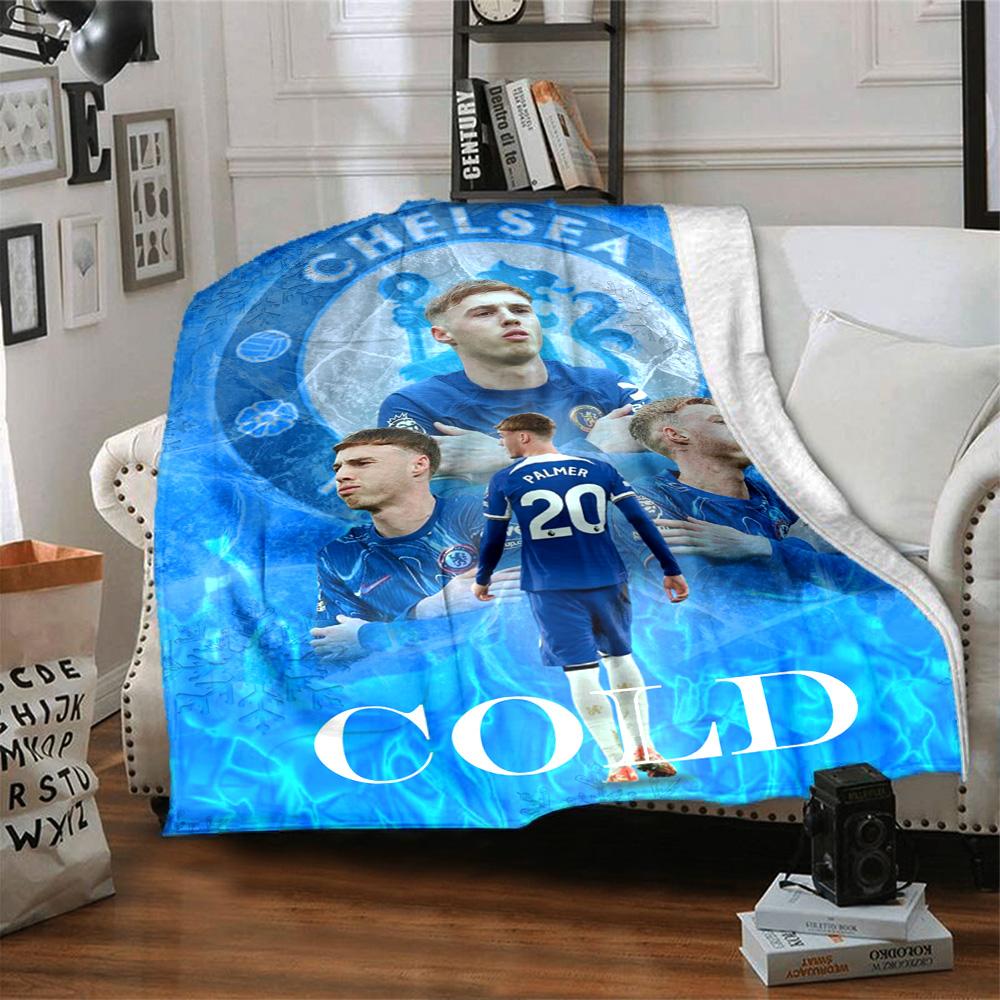 Chelsea Fc Football Player Blanket Warmthful Decor Suitable For Office Livingroom Sofa Allseason Use Digital Print