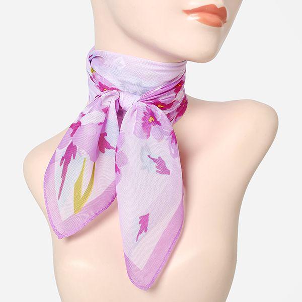 Весенний тонкий квадратный маленький носовой платок для женщин, летнее украшение, модный шарф для защиты шеи, зимний шарф