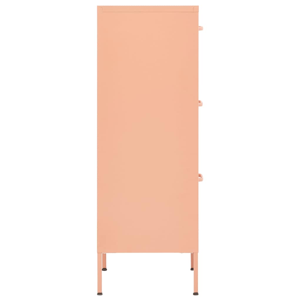 vidaXL Lagerschrank Rosa 42,5x35x101,5 cm Stahl
