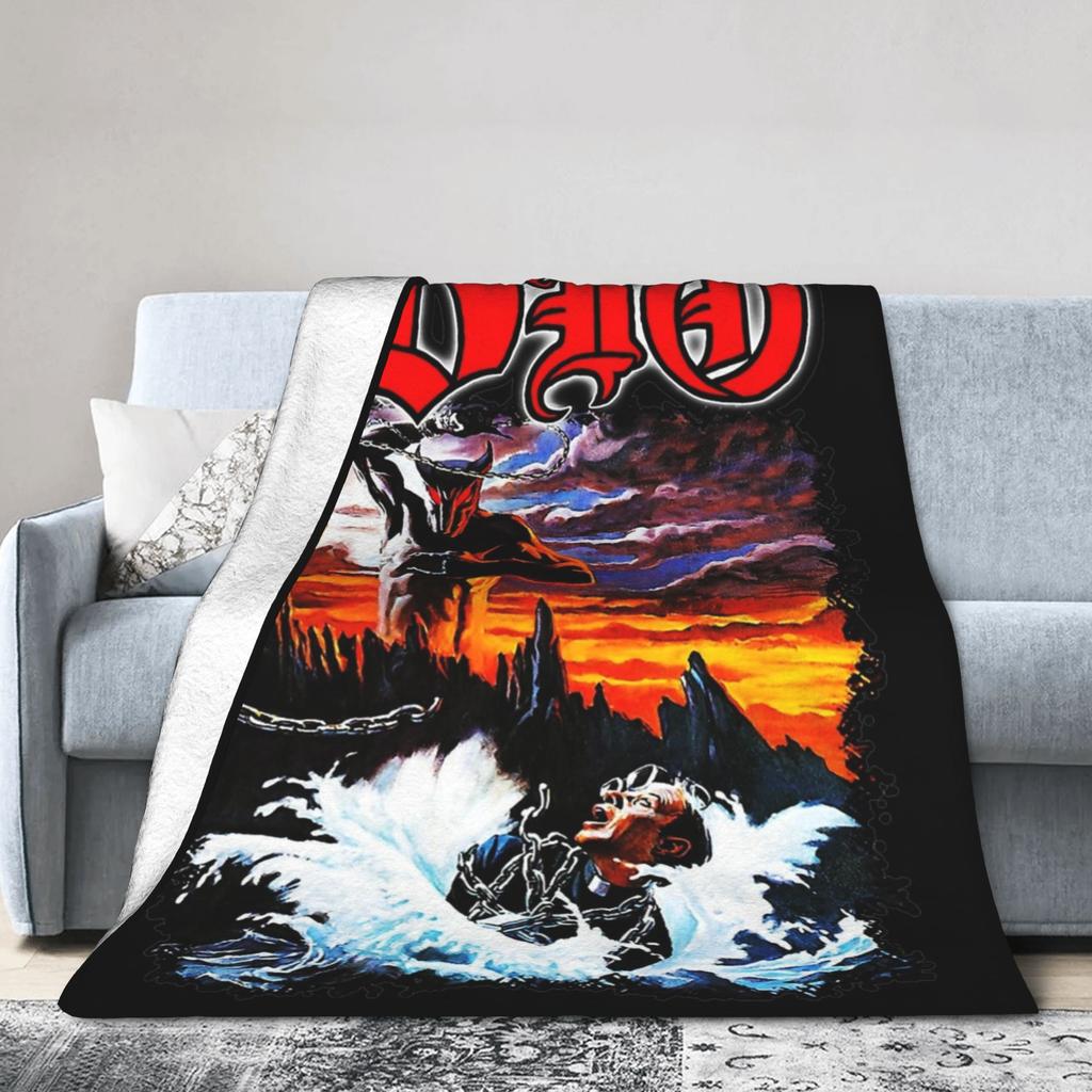 Dio Genre Rock The Last in Line Tour Blanket Flannel Summer Multifunction Super Warm Throw Blanket for Home Car Bedding Throws