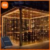 Xiaomi Светодиодные солнечные гирлянды-шторы - 8 режимов освещения, сказочная гирлянда для Рождества, кемпинга, Хэллоуина, свадьбы, наружного освещения сада