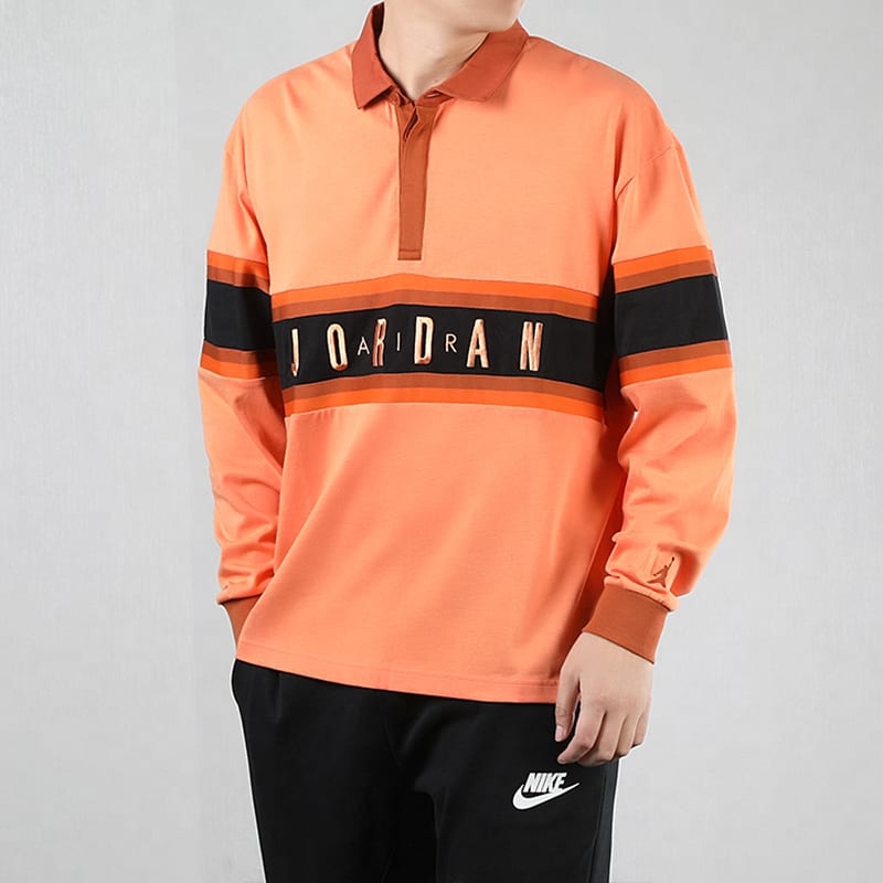 Jordan Polo Shirts Men's Orange Polo Collar Moderate Other BQ5670-854