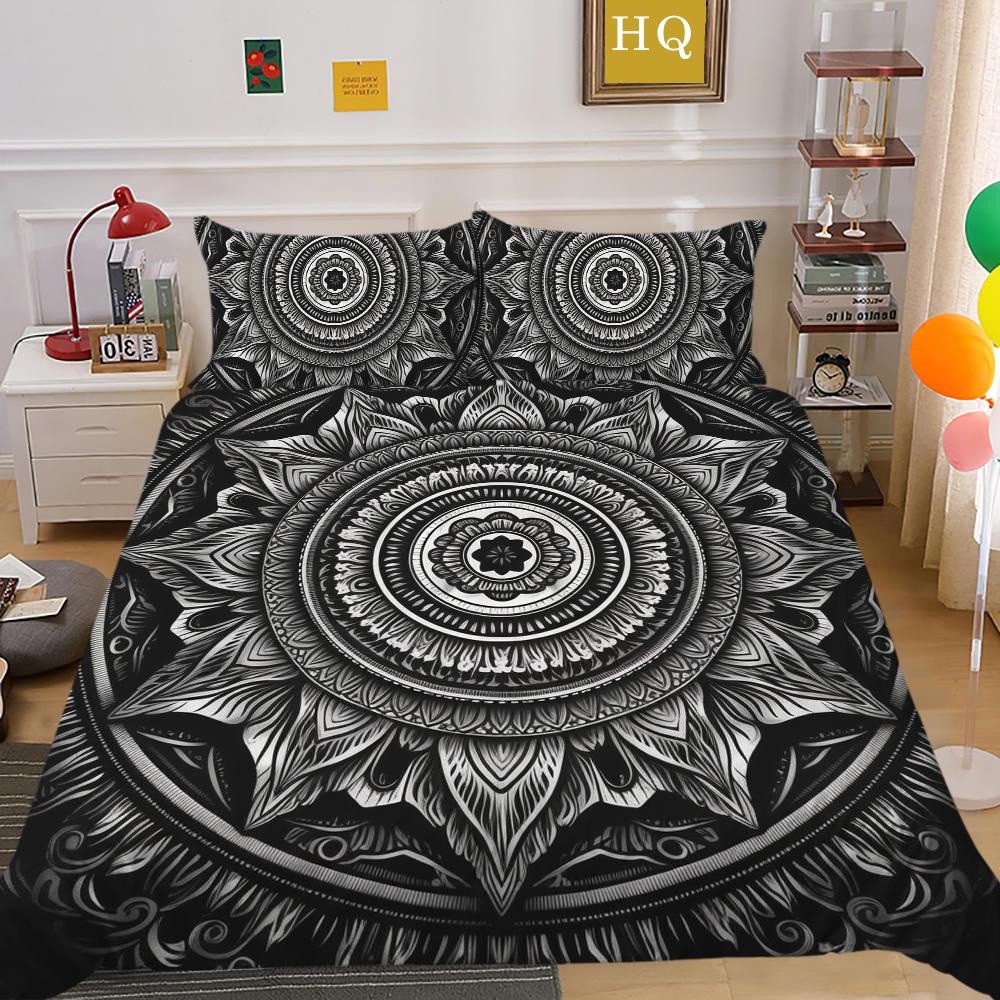 3D Mandala Printing Comforter Cover Set Double Size Polyester Duvet Cover Fashion Highend Home Bedclothes