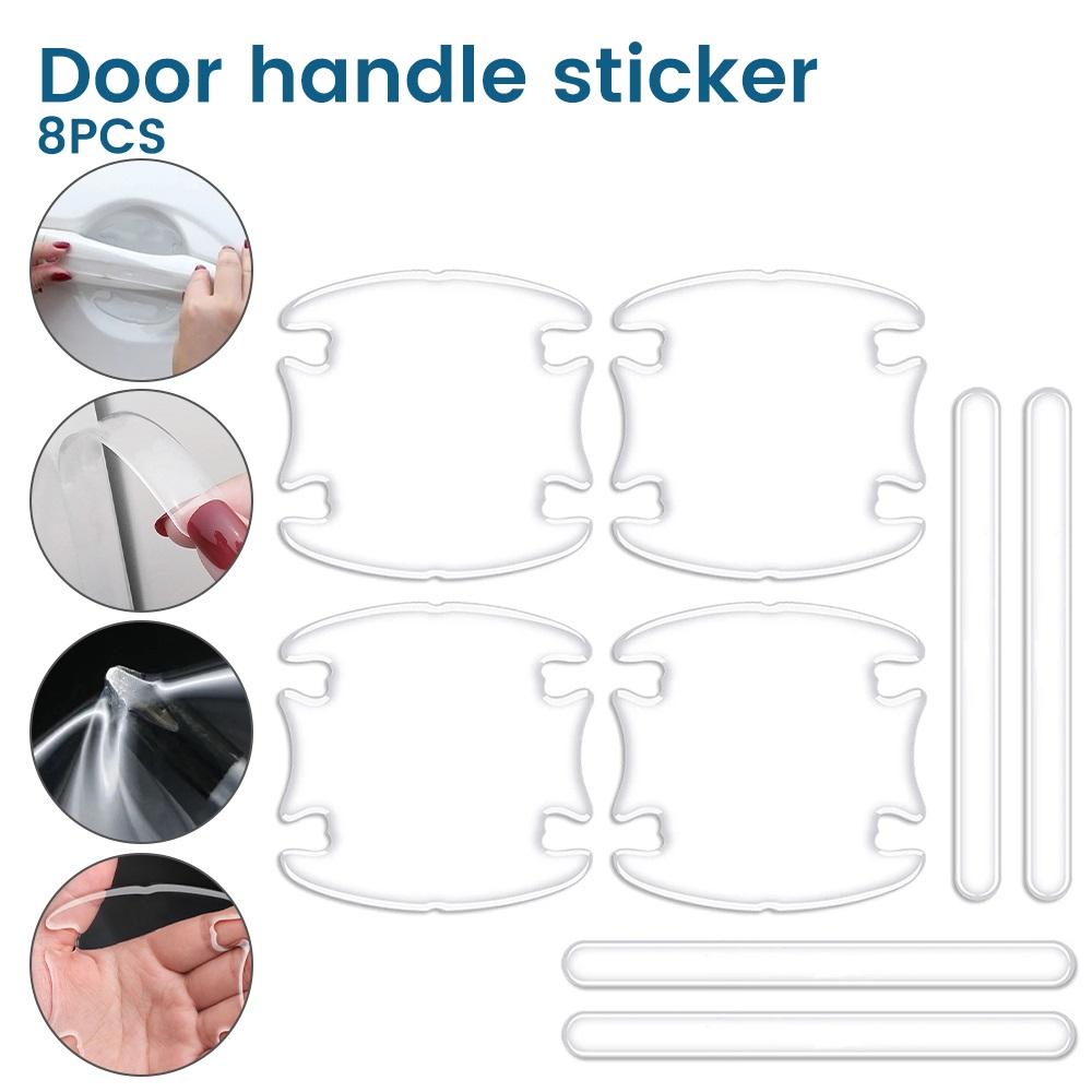 8 шт. наклеек на дверь автомобиля, универсальная устойчивая к царапинам крышка, защитная пленка для автомобильных ручек, декор для автомобиля, внешние аксессуары, наклейки для автомобиля