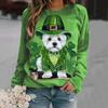 Christian Hoodie Женская мода Clover Hoodies Толстовки с цветочным принтом Толстовки с круглым вырезом Одежда Kawaii Пальто Женские толстовки Винтаж