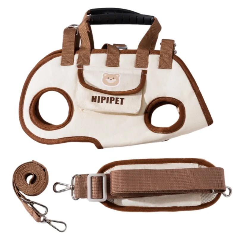 Portable Dog Carrier Bag Breathable Adjustable Dogs Transport Shoulder Bags Multi-functional Traction Backpack Pets Travel Bags