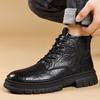 Ботинки мартин мужские осенне-зимние бархатные высокие рабочие хлопковые ботинки британские повседневные мужские ботинки
