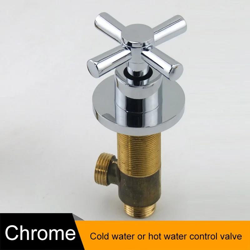 BAKALA латунный хромированный кран для ванны с горячей и холодной водой, смеситель для душа, ванна, комплект из 3 предметов, переключающий клапан