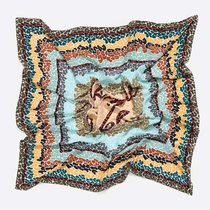 BIMBA Y LOLA [25SS] BIMBA Y LOLA Leopard Logo Scarf_B255AIF013IVF