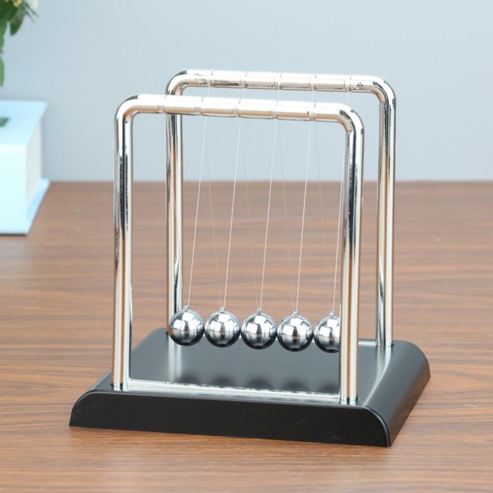 1 PC Cradle Balance Steel Balls Perpetual Motion Collision Teaching Ball Physics Science Pendul J9G3