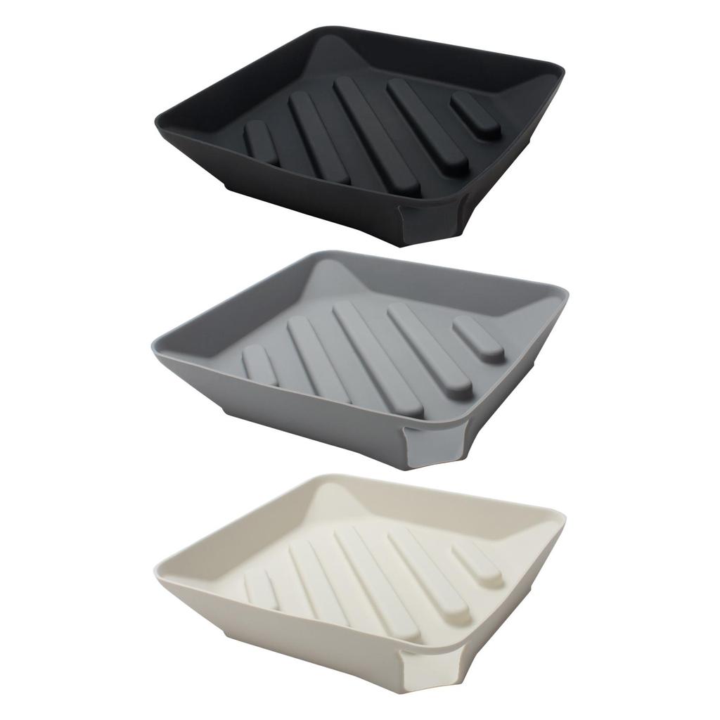 Draining Tray Silicone Sponge Holder Versatile Heat Resistant Organizer Dish Drying Mat for Kitchen Sink Area