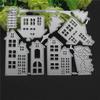 Xmas House Village Cutting Dies DIY Scrapbook Emboss Paper Cards Making Mold