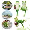 Resin Hanging Frog Figurine Flower Pot Hugger Small Frog Figurine Miniature Frog Figurine Plant Decorations for Pots