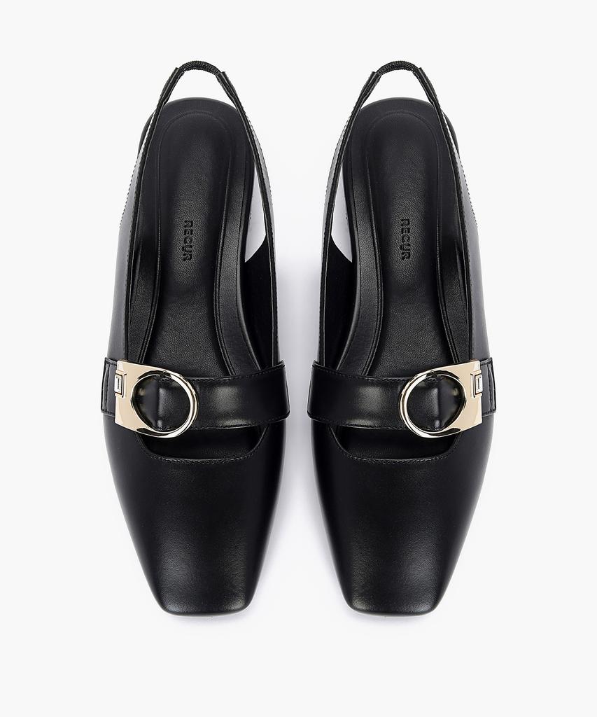 Recur Ecur Anello 21 камень Slingback Черный 1024