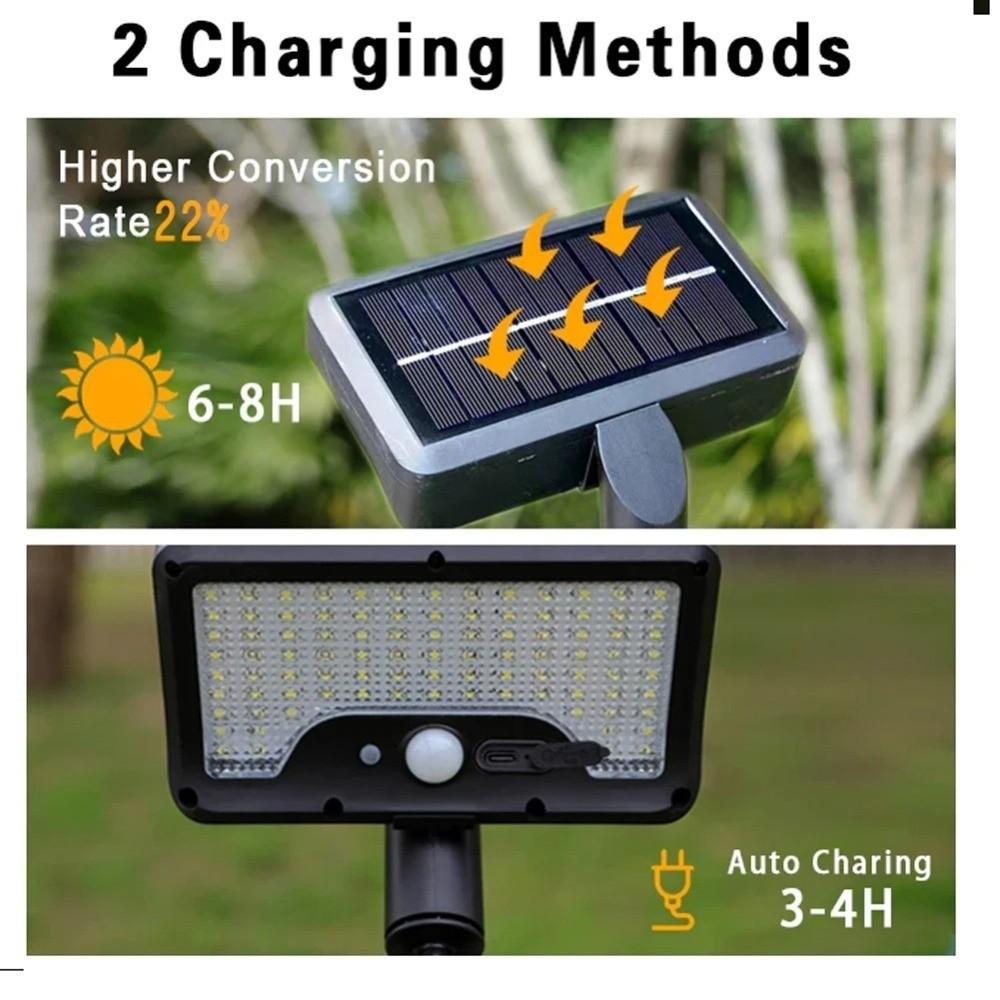 Auto on/Off Solar Wall Light Waterproof Motion Sensor Light Garden Street Lights Patio