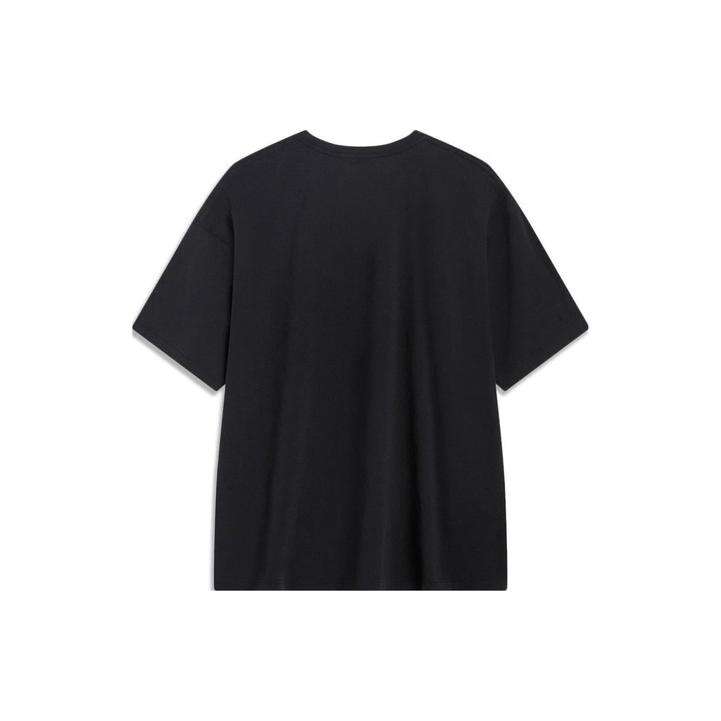 Li Ning Reflective Basketball T-Shirt With Moisture Wicking Men Tops Black ATST547-3