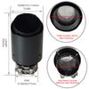 Creadgey Universal Tail Pipe Muffler Straight Exhaust System For AK Black Stainless Steel Carbon Fiber End Tips Car Accessories