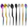 Multi-functional Sauce Spoon Portable Stainless Steel Food Tweezers 2in1 Design Flavor Test Spoon Tweezers Kitchen Utensil