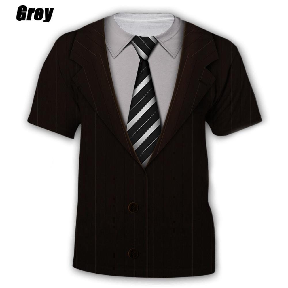 Men's Clothing Summer Fashion Funny Fake Suit 3D T Shirt Tuxedo Bow Tie 3D Printed T-shirts Men Summer Streetwear Tees Tops