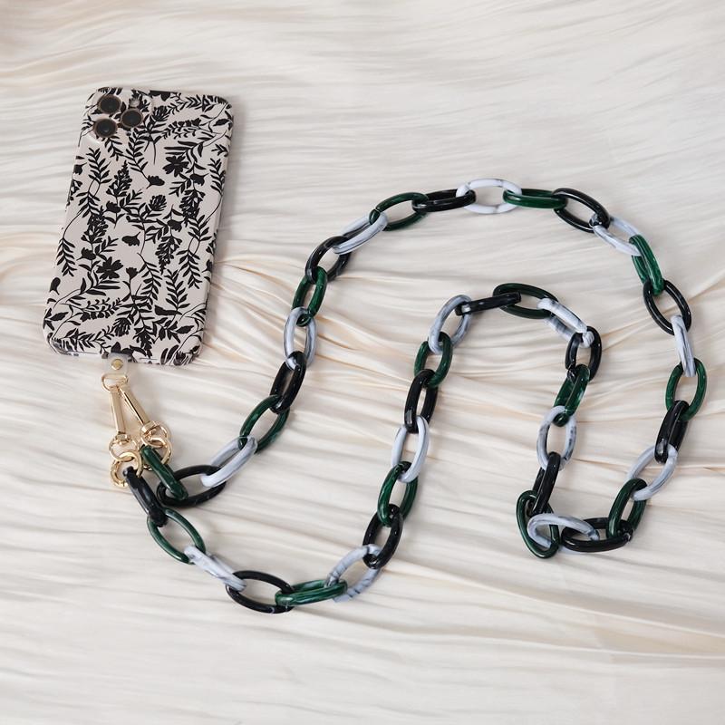 Новый аксессуар для телефона, съемная цепочка, роскошный чехол через плечо, роскошный чехол для телефона, цепочки, акриловый ремешок на плечо, сотовый ремешок для мобильного телефона