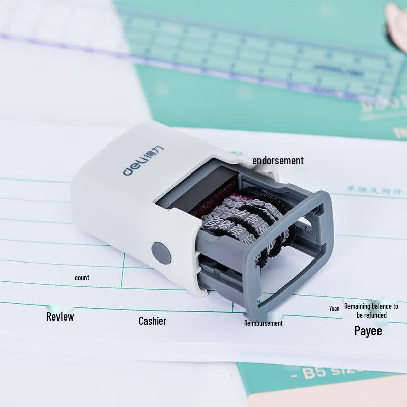Deli Self-Inking Adjustable Date Stamp