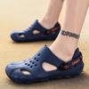 2021 Summer Hole Shoes Men's Korean Version Tide Thick-soled Beach Sandals Bag Head Hollow Large Size Outdoor Cool Slippers