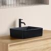 С эксклюзивным сливом JOMOWN Отдельно стоящая керамическая раковина для мытья рук [В комплекте] Раковина, черная, Чаша, Стильная, Маленькая, Раковина,