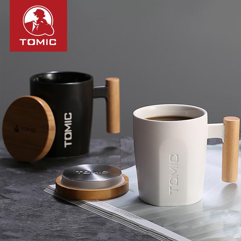 Керамическая кружка с деревянной ручкой TOMIC